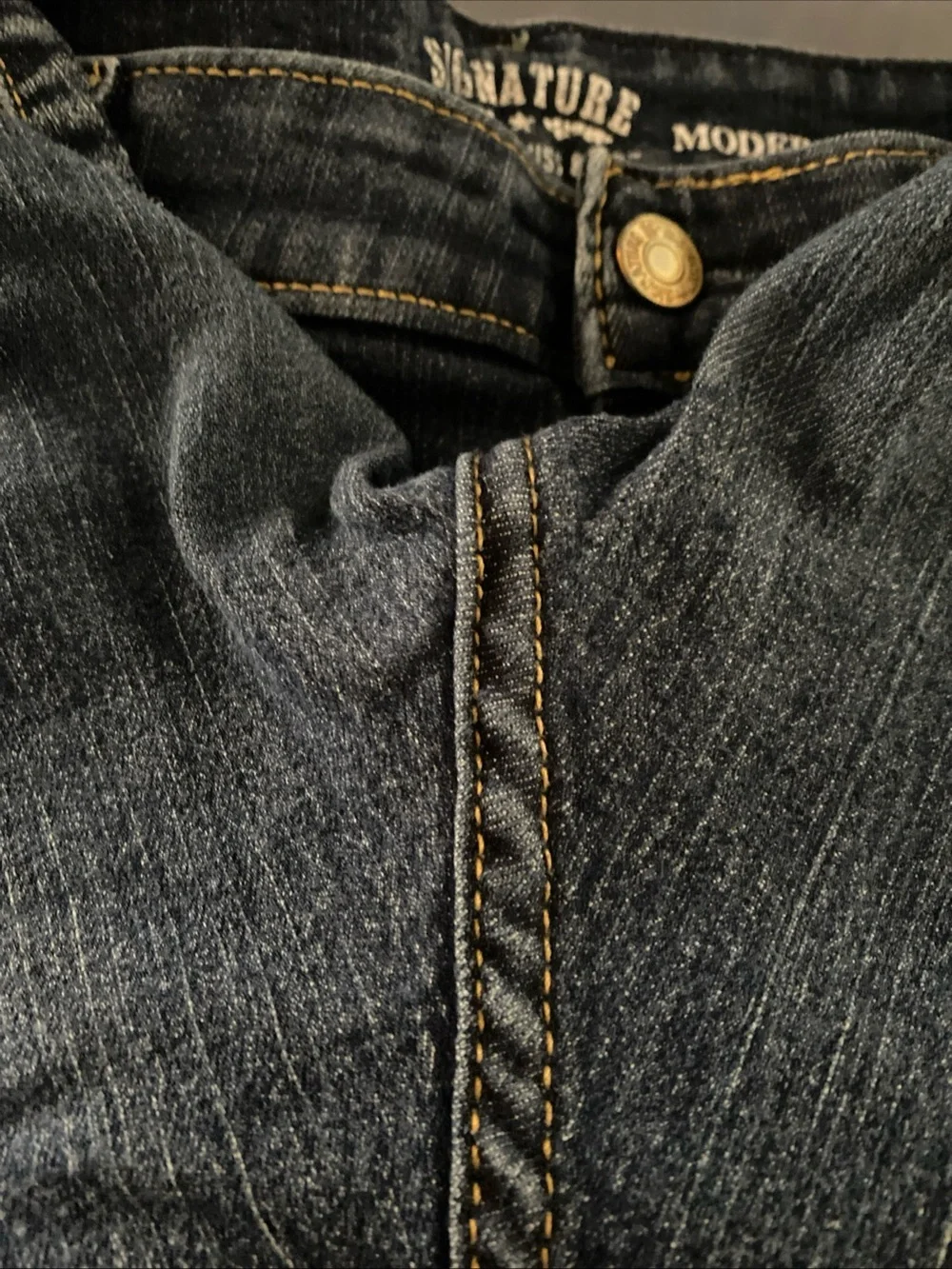 Levis Signature 16 Jeans Shorts Modern Bermuda Stretch Blue Denim